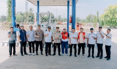 Wabup Rohil dan Kapolres Sidak SPBU serta SPBE di Tanah Putih Jelang Idul Fitri 1447 H