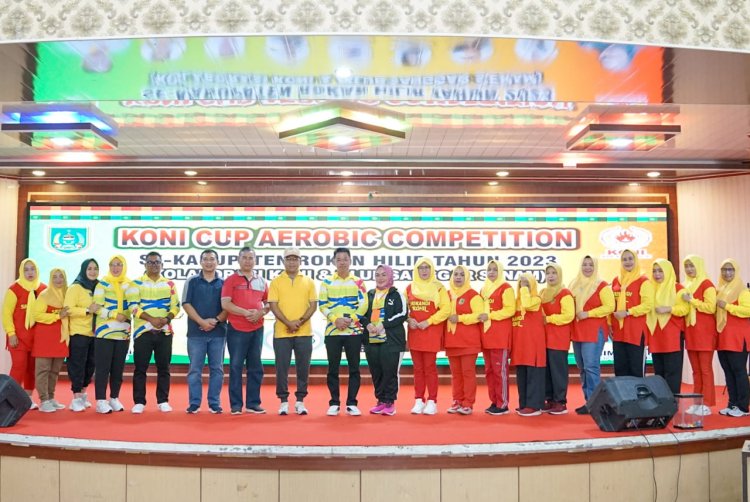 Bupati Rohil dan Ratusan Peserta Mengikuti Koni Cup Aerobic Competition se-Kabupaten