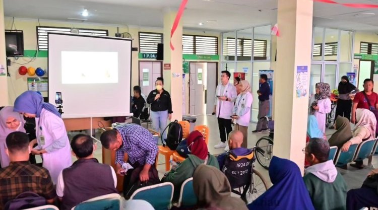 (KSM) RSUD Arifin Achmad,Beserta dr Endang menggelar penyuluhan Infeksi Jamur pada Kulit