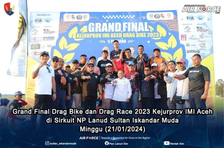 Komandan Lanud Sultan Iskandar Muda Fasilitasi Para Drag Bike & Race Berlatih