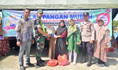 Idul Adha 1445 H, Warga Lhoong Padati Gelaran Pangan Murah Pemkab Aceh Besar