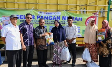Giliran Warga Peukan Bada Nikmati Bazar Pangan Murah Pemkab Aceh Besar
