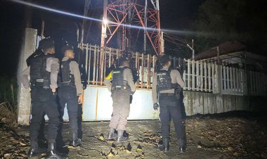 Polres Aceh Jaya Lakukan Monitoring Tower Telkom