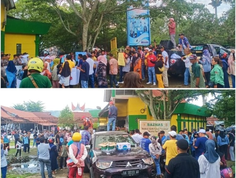 Disinyalir Berpihak Pada Salah Satu Paslon, Ratusan Masyarakat Demo Baznas Kota Solok