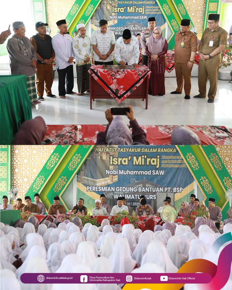 Bupati Siak, Alfedri Resmikan  Ruang Kelas Baru  Pondok Pesantren Madrasatul Qur'an