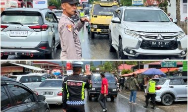 Hari ke-5 Lebaran Antisipasi Lalu Lintas, Kapolres Solok Terjunkan 71 Personil ke Titik Rawan Macet