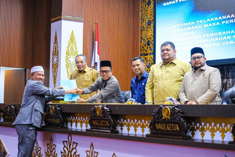 Paripurna DPRD Pekanbaru: Pemko Terima Laporan Reses Masa Sidang ke II 2025/2026